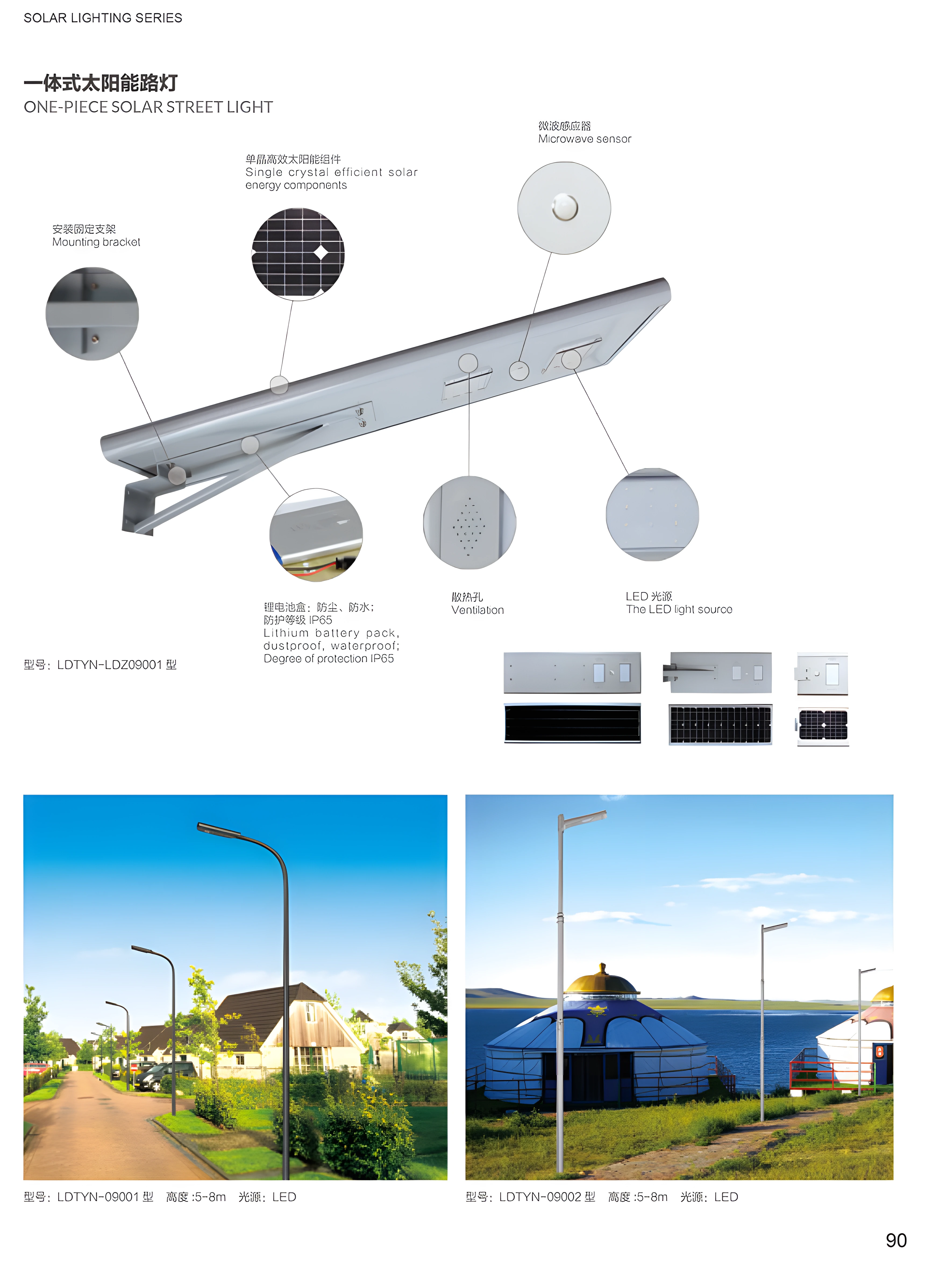 All-in-one solar street light reference design from the product catalogue.