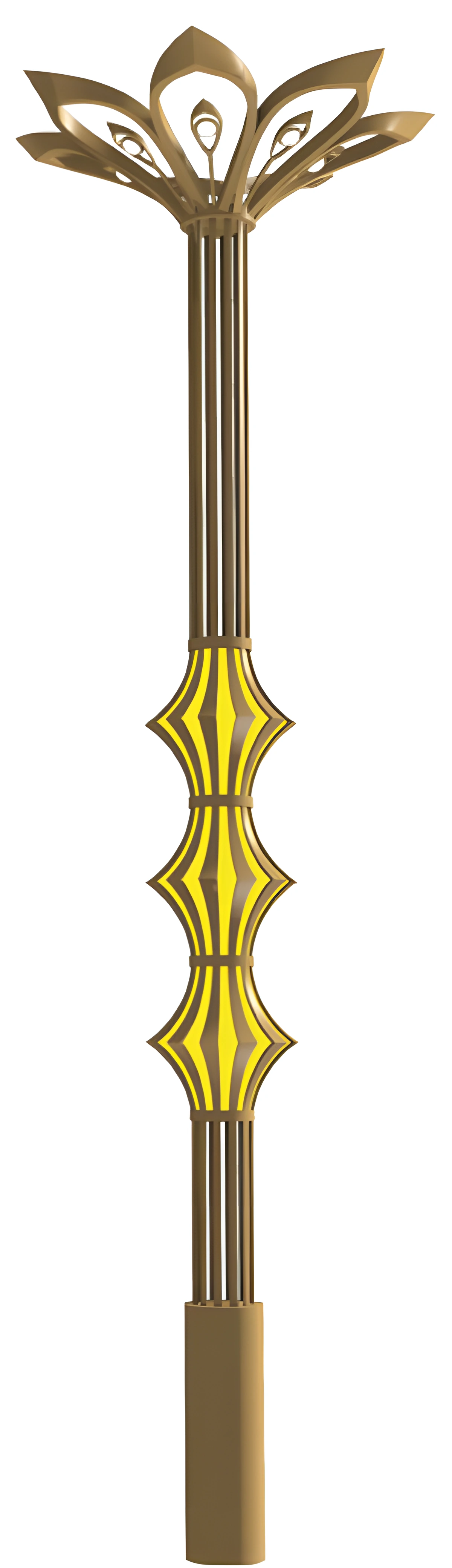 Leaf crown and sculpted shaft — catalogue design reference DP-11.